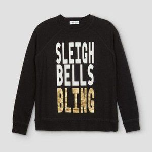 Girls' Franki & Jack Sleigh Bells Sweatshirt Soot